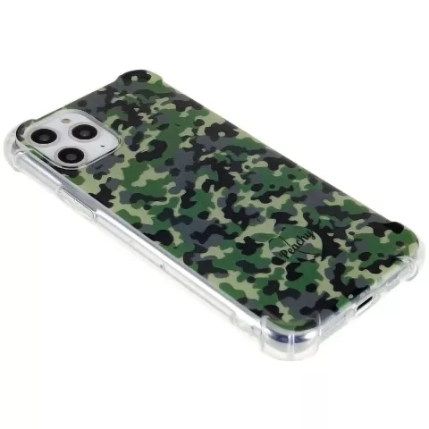 Coque en TPU Army Camouflage Survivor compatible avec iPhone 11 Pro Max - Vert Arm&eacute;e