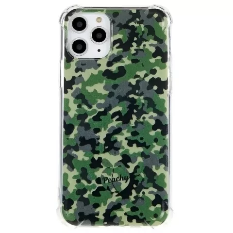 Coque en TPU Army Camouflage Survivor compatible avec iPhone 11 Pro - Vert Arm&eacute;e