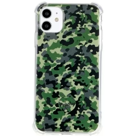 Coque en TPU Army Camouflage Survivor compatible avec iPhone 11 - Vert Arm&eacute;e