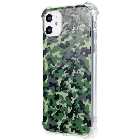 Coque en TPU Army Camouflage Survivor compatible avec iPhone 11 - Vert Arm&eacute;e