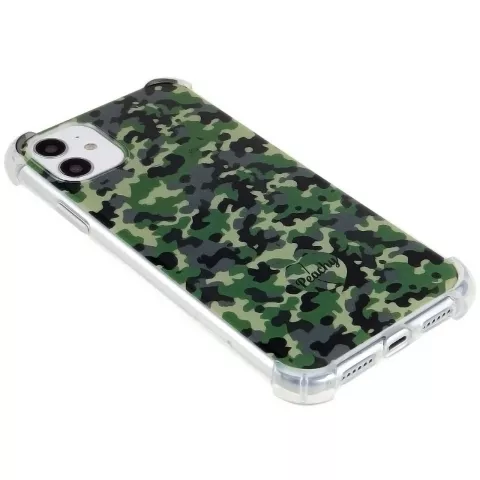 Coque en TPU Army Camouflage Survivor compatible avec iPhone 11 - Vert Arm&eacute;e