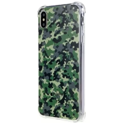 Coque en TPU Army Camouflage Survivor compatible avec iPhone XS Max - Vert Arm&eacute;e