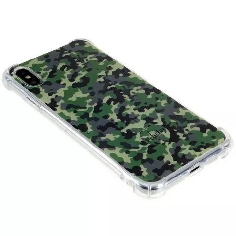 Coque TPU Army Camouflage Survivor pour iPhone XS Max - Vert Arm&eacute;e