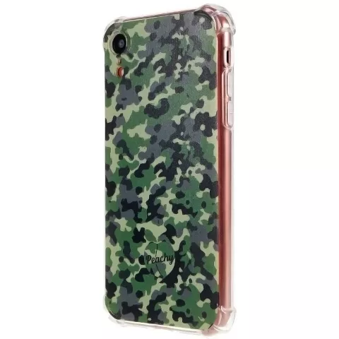 Coque en TPU Army Camouflage Survivor compatible avec iPhone XR - Vert Arm&eacute;e