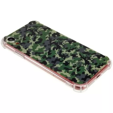 Coque en TPU Army Camouflage Survivor compatible avec iPhone XR - Vert Arm&eacute;e