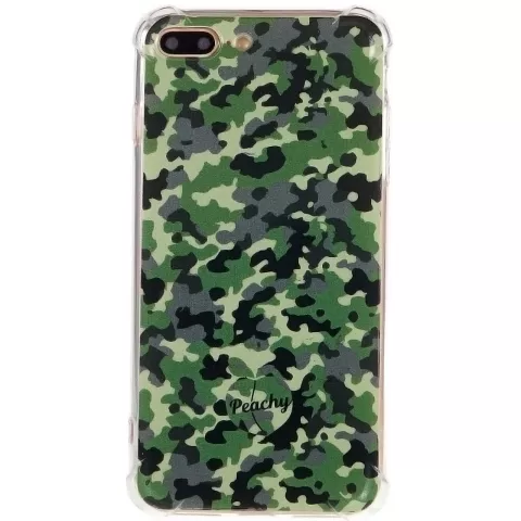 Coque en TPU Army Camouflage Survivor compatible avec iPhone 7 Plus et 8 Plus - Vert Arm&eacute;e
