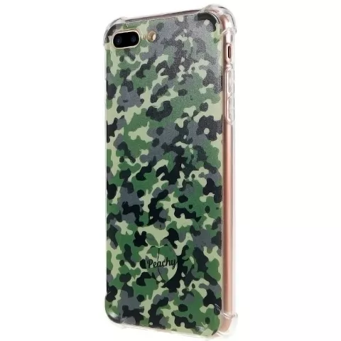 Coque en TPU Army Camouflage Survivor compatible avec iPhone 7 Plus et 8 Plus - Vert Arm&eacute;e