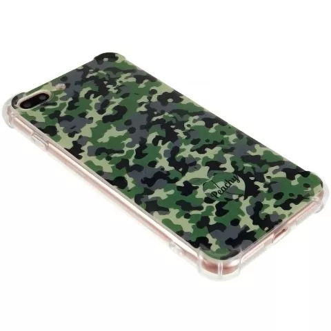 Coque en TPU Army Camouflage Survivor compatible avec iPhone 7 Plus et 8 Plus - Vert Arm&eacute;e