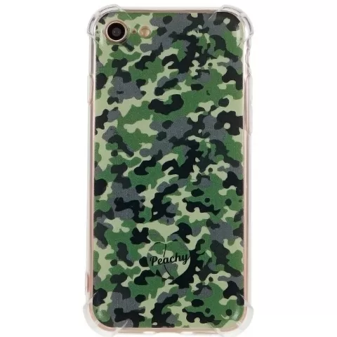 Coque en TPU Army Camouflage Survivor compatible avec iPhone 7 8 SE 2020 SE 2022 - Vert Arm&eacute;e