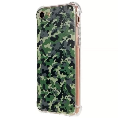 Coque TPU Army Camouflage Survivor pour iPhone 7 8 SE 2020 SE 2022 - Vert Arm&eacute;e