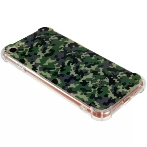 Coque en TPU Army Camouflage Survivor compatible avec iPhone 7 8 SE 2020 SE 2022 - Vert Arm&eacute;e