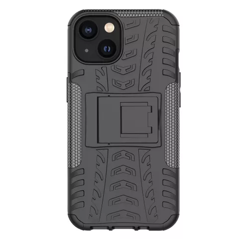 B&eacute;quille Antichoc En Plastique Antid&eacute;rapant Et &Eacute;tui TPU Pour IPhone 14 Plus - Noir