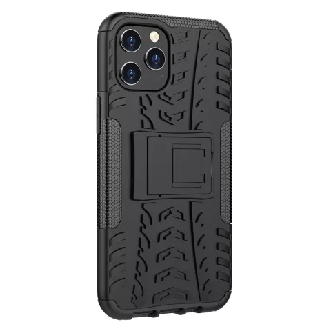 B&eacute;quille Antichoc Antid&eacute;rapante En Plastique Et &Eacute;tui TPU compatible avec iPhone 12 Pro Max - Noir