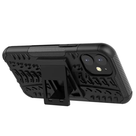 B&eacute;quille Antichoc En Plastique Antid&eacute;rapant Et &Eacute;tui TPU compatible avec iPhone 12 Mini - Noir