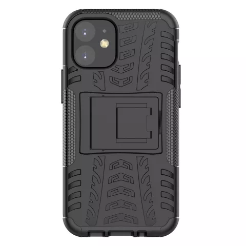 B&eacute;quille Antichoc En Plastique Antid&eacute;rapant Et &Eacute;tui TPU Pour IPhone 12 Mini - Noir