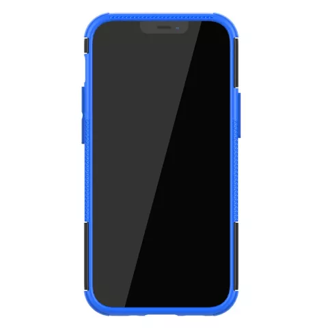 B&eacute;quille Antichoc En Plastique Antid&eacute;rapant Et &Eacute;tui TPU compatible avec iPhone 12 Mini - Bleu