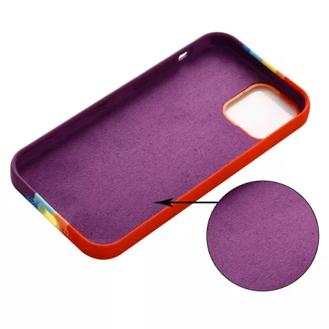 Coque en silicone Rainbow Pride pour iPhone 13 Pro Max - pastel