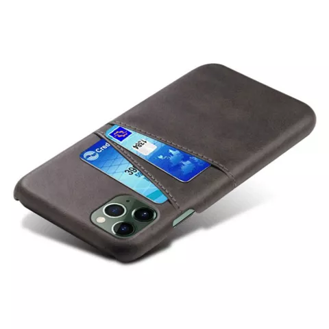 &Eacute;tui en cuir v&eacute;g&eacute;talien Duo Cardslot Wallet compatible avec iPhone 15 Pro - noir