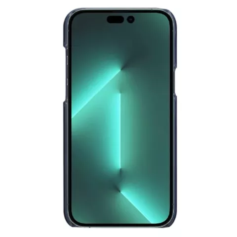 &Eacute;tui en cuir v&eacute;g&eacute;talien Duo Cardslot Wallet compatible avec iPhone 15 Pro Max - bleu