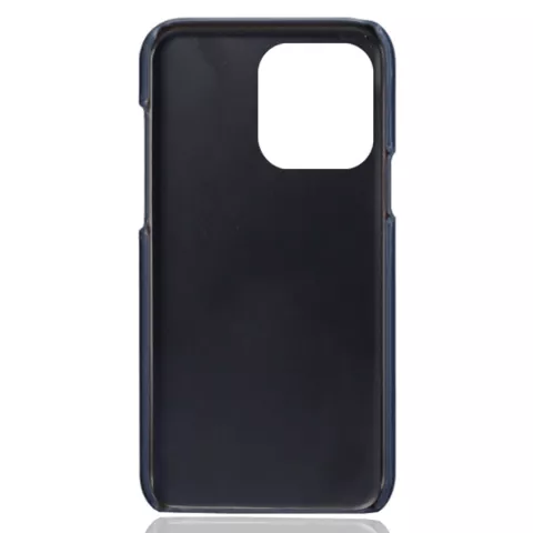 &Eacute;tui en cuir v&eacute;g&eacute;talien Duo Cardslot Wallet compatible avec iPhone 15 Pro Max - bleu
