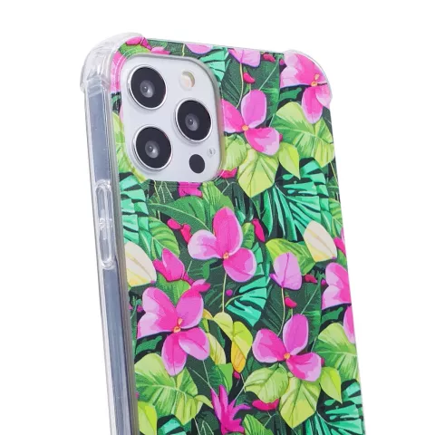 Coque Feuilles et Fleurs Tropicales en TPU avec coins renforc&eacute;s pour iPhone 11 Pro Max