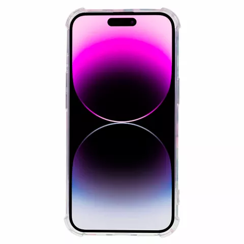 Coque en TPU avec feuilles et fleurs tropicales avec coins renforc&eacute;s compatible avec iPhone 15 Plus