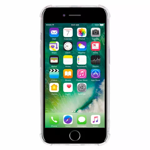 Coque en TPU Feuilles et Fleurs Tropicales avec coins renforc&eacute;s compatible avec iPhone 7, 8, SE 2020 et SE 2022