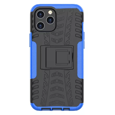 B&eacute;quille Antichoc En Plastique Antid&eacute;rapant Et &Eacute;tui TPU Pour IPhone 12 Pro Max - Bleu