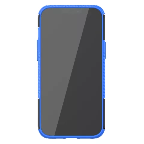 B&eacute;quille Antichoc En Plastique Antid&eacute;rapant Et &Eacute;tui TPU Pour IPhone 12 Pro Max - Bleu