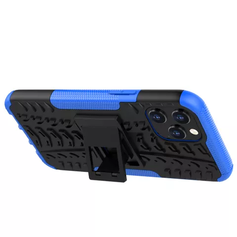 B&eacute;quille Antichoc En Plastique Antid&eacute;rapant Et &Eacute;tui TPU compatible avec iPhone 12 Pro Max - Bleu