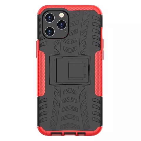 B&eacute;quille Antichoc En Plastique Antid&eacute;rapant Et &Eacute;tui TPU compatible avec iPhone 12 Pro Max - Rouge