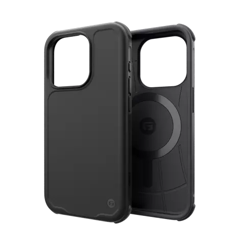 Coque CLCKR Carbon Magnet compatible avec iPhone 15 Pro - Noir