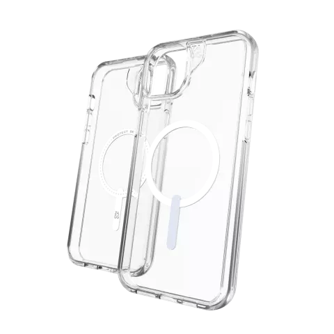 ZAGG Crystal Palace Snap Case compatible avec iPhone 14 Plus et iPhone 15 Plus - Transparent
