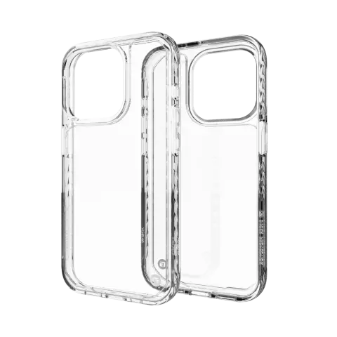 Coque CLCKR Diamond non magn&eacute;tique compatible avec iPhone 15 Pro - Transparente