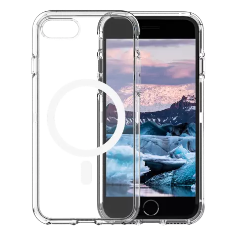 dbramante1928 Coque Island Pro Magnet compatible avec iPhone 7, 8, SE 2020 et SE 2022 - Transparent