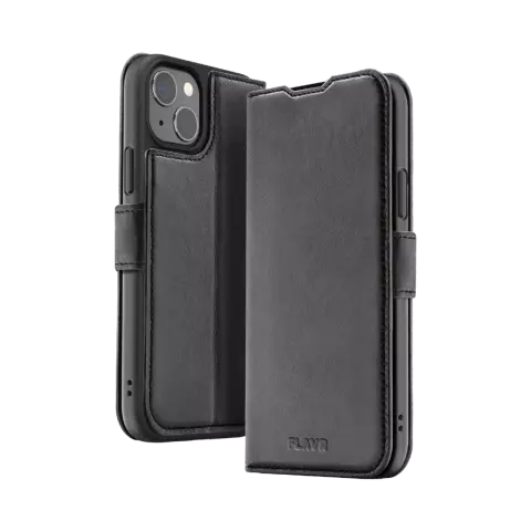 &Eacute;tui portefeuille en cuir FLAVR &Eacute;tui recycl&eacute; compatible avec iPhone 15 - Noir
