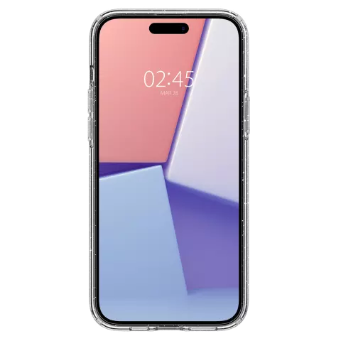 Coque Spigen Liquid Crystal Glitter compatible avec iPhone 15 - Transparente