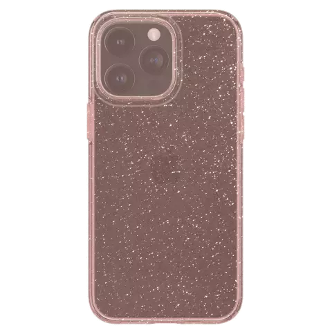 Coque Spigen Liquid Crystal Glitter pour iPhone 15 Pro - Rose Transparente