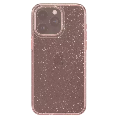 Coque Spigen Liquid Crystal Glitter compatible avec iPhone 15 Pro - Rose Transparent