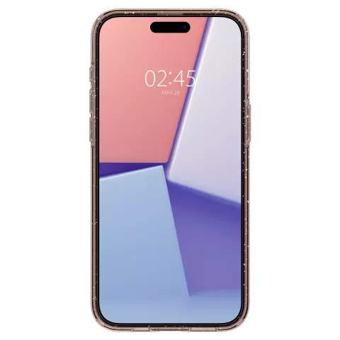 Coque Spigen Liquid Crystal Glitter compatible avec iPhone 15 Pro - Rose Transparent
