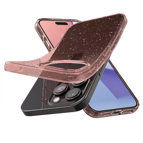 Coque Spigen Liquid Crystal Glitter pour iPhone 15 Pro Max - Transparente