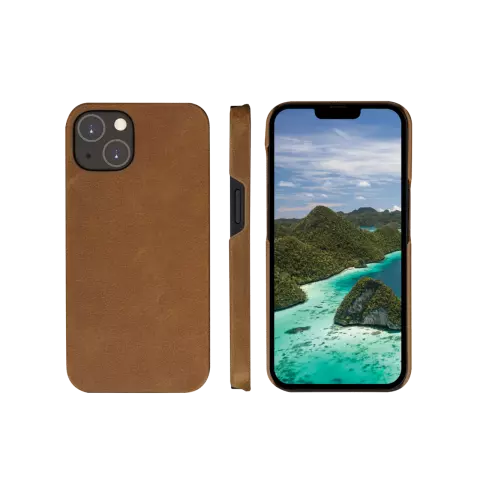 dbramante1928 &Eacute;tui Lynge compatible avec iPhone 14 - Marron