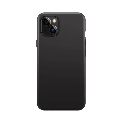 Xqisit NP Coque en silicone Anti Bac Magnet Coque recycl&eacute;e compatible avec iPhone 15 Plus - Noir