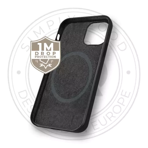 Xqisit NP Coque En Silicone Anti Bac Aimant Coque Recycl&eacute;e Pour iPhone 15 Plus - Noir