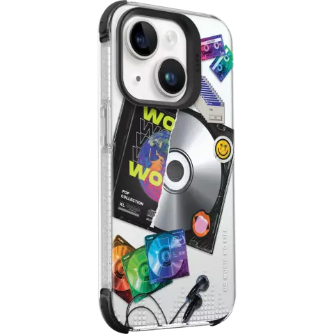 &Eacute;tui &agrave; musique r&eacute;tro Laut Pop compatible avec iPhone 15 - Color&eacute;
