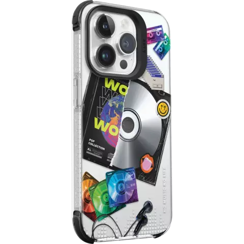 &Eacute;tui &agrave; musique r&eacute;tro Laut Pop compatible avec iPhone 15 Pro Max - Color&eacute;