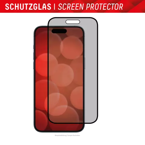 Displex Privacy Glass Protecteur d&#039;&eacute;cran compatible avec iPhone 15 - Transparent