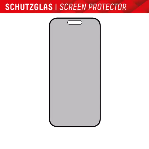 Protecteur d&#039;&eacute;cran en verre de confidentialit&eacute; Displex pour iPhone 15 - Transparent