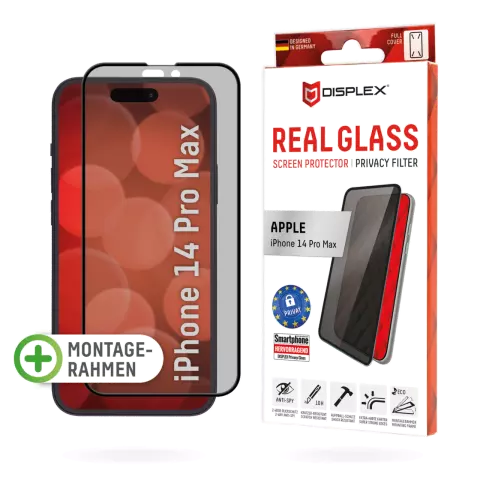 Protecteur d&#039;&eacute;cran Displex Privacy Glass FC pour iPhone 14 Pro Max - Transparent