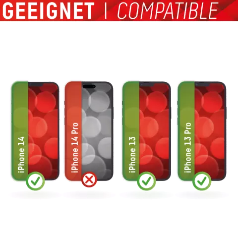 Displex Protecteur d&#039;&eacute;cran en verre v&eacute;ritable compatible avec iPhone 14 - Transparent